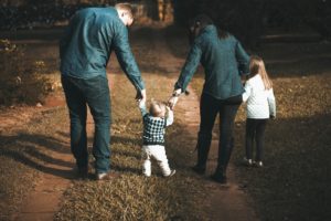 Image of a family on a walk for a blog post on famil law