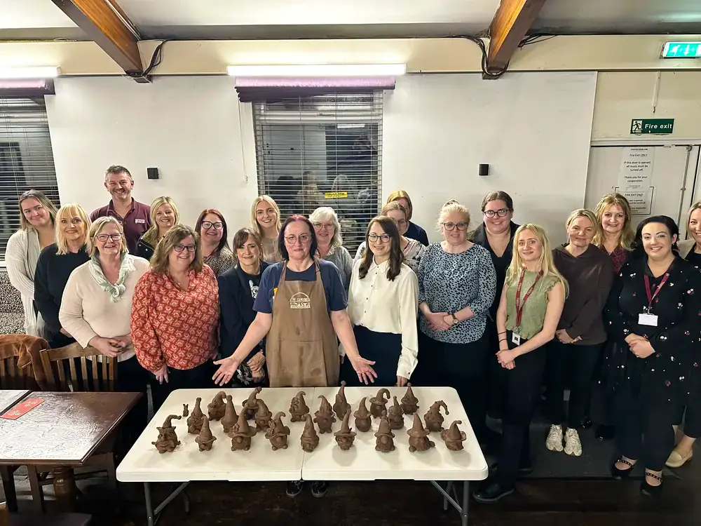 Team photo at the clay workshop