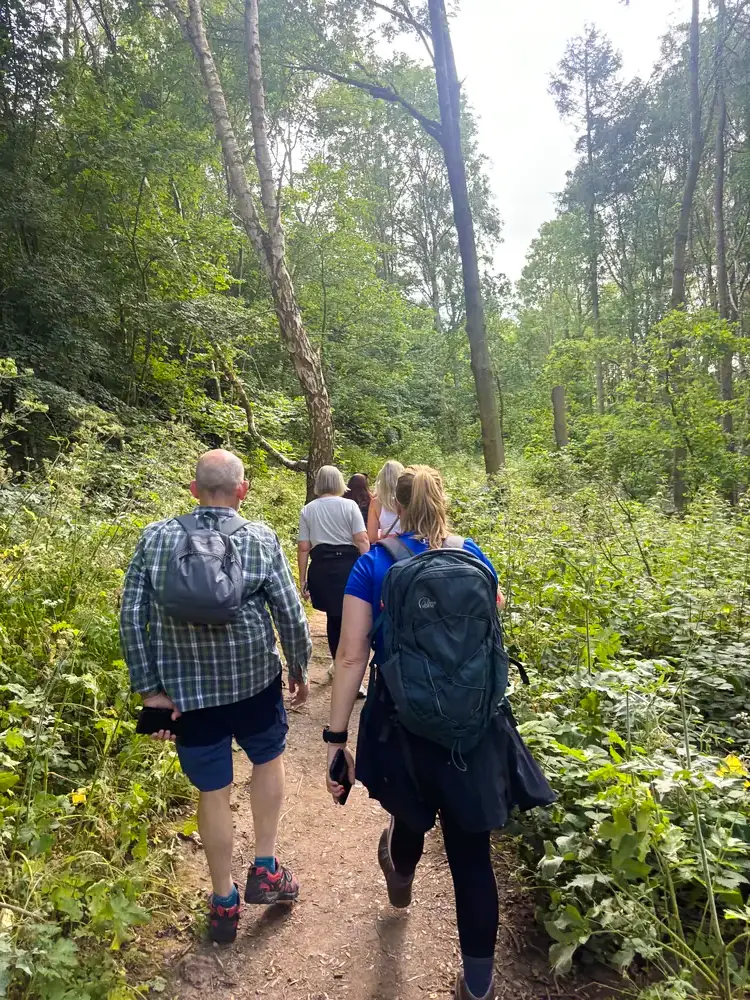Walking up through the pines
